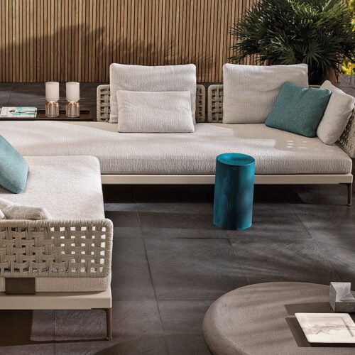 Aluminum outdoor sofa